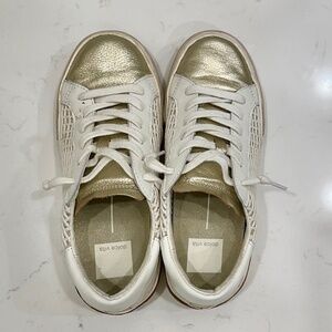 Dolce Vita - Zina Sneakers Bone Gold Woven Size 6